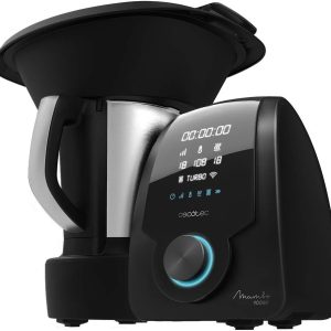 Cecotec Robot de Cocina Multifunción Mambo 10090, App, Cuchara MamboMix, Jarra Habana con Revestimiento cerámico, 30 Funciones, Jarra de Acero INOX 3,3l Apta para lavavajillas, Báscula incorporada