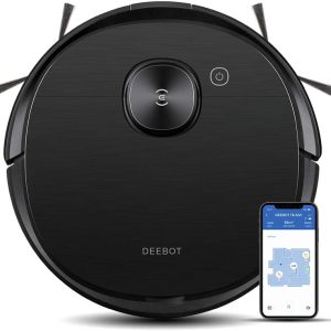 ECOVACS DEEBOT OZMO T8 AIVI: robot que aspira y friega (2 en 1) con navegación y detección inteligente de objetos – Google Home, Alexa & control de la app NUEVA EN SU CAJA (TIENE 2 RAYONES EN EL DISCO DEL RADAR )
